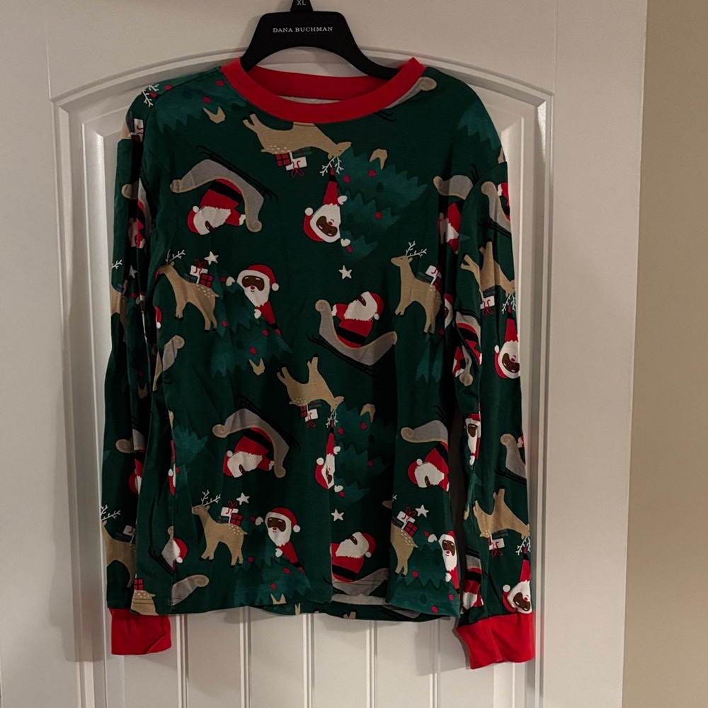 Children’s Place Green and Red Holiday Pajama Top UNISEX